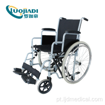 Cadeira de rodas dobrável manual de aço nova com aba rápida